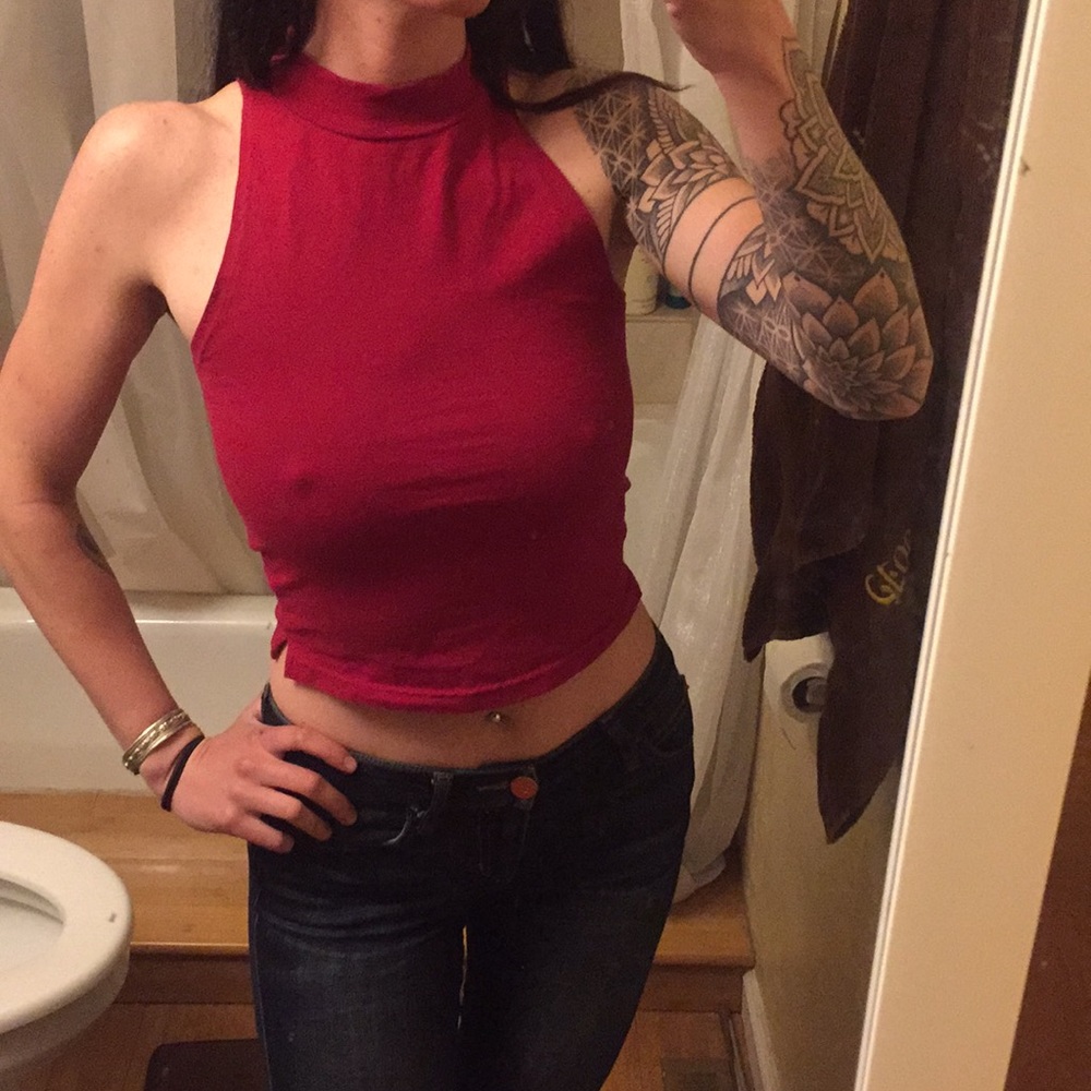 Burning Man Turtleneck Crop Trop